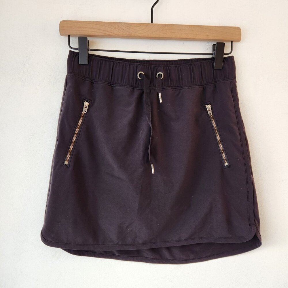Athleta Black Tennis Skirt Skort Golf Golfing Activewear Athleisure Women's XXS